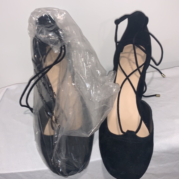 HOST PICK❣️Aldo Franceska Pump Suede Lace Up Ballet Heels Sz9 - Picture 5 of 7